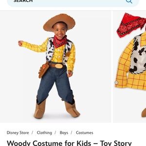 Disney Woody Costume for Kids - Yellow, Blue, Brown